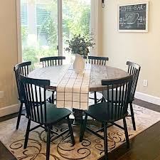 Dorchester oak round dining table & leather chairs. Caden Round Dining Table Living Spaces