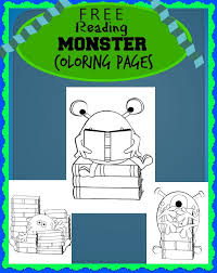 Free Reading Monsters With Books Coloring Sheets Monster Theme Classroom Monster Classroom Scholastic Book Fair