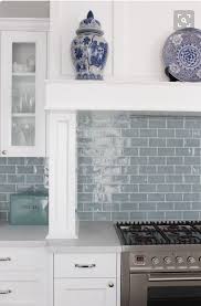 Light Blue Grey Shiny Backsplash Tiles Good For A Bright Kitchen Could Then Decorate With In 2020 Blue Kitchen Tiles Blue Backsplash Kitchen Kitchen Splashback Tiles