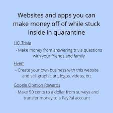 Do a couple of quick surveys and earn some pocket money in the process. Ways Teens Can Make Money During Quarantine The Dispatch