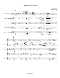 Individual part,sheet music single,solo part sheet music by judy garland : Somewhere Over The Rainbow Sheet Music For Saxophone Alto Saxophone Tenor Saxophone Baritone Saxophone Soprano Saxophone Ensemble Musescore Com