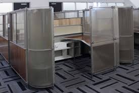 Glass, metal, fabric, wood, whatever accents you want can be included in ethospace. Row Of 3 My Studio Environments By Herman Miller Used Cubicles 1700 Each Station National Office Interiors And Liquidators Used Cubicles Cubicle Factory Interior
