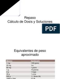 Calculo De Dosiss Pdf Medicina