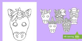 All you need is photoshop (or similar), a good photo, and a couple of minutes. Unicorn Mask Template Ks1 Teacher Made