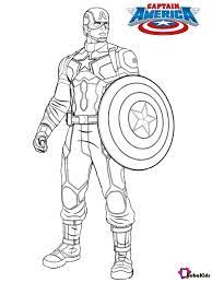 captain america coloring page for kids artofit