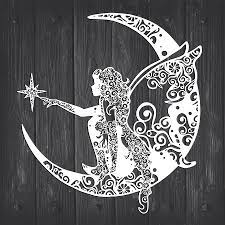 Download Fairy And Moon Mandala Recommended For Projects 10 Inches Fortunasvg Moon Mandala Cricut Projects Vinyl Mandala
