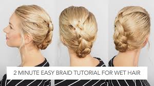 If you have a round face, try these short hairstyles. 2 Min Easy Braid Tutorial For Wet Hair Youtube