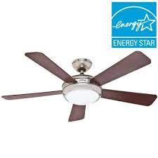 Basic but unique, this product includes a central domed lighting light. Hunter Palermo 52 In Indoor Brushed Nickel Ceiling Fan 59052 The Home Depot Ceiling Fan Brushed Nickel Ceiling Fan Led Ceiling Fan