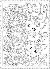 There are full of funny coloring pages on coloringpagesonly.com, enjoy! Download Cats And Tea Cups Coloring Page Kitten Coloring Book Cat Coloring Book Cat Coloring Page
