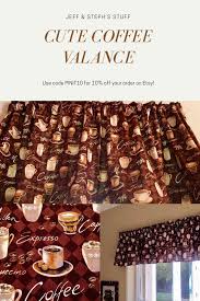 Coffee Cup Kitchen Window Valance Kitchen Window Valances Kitchen Valances Valance