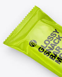 Download Glossy Snack Bar Mockup In Flow Pack Mockups On Yellow Images Object Mockups PSD Mockup Templates