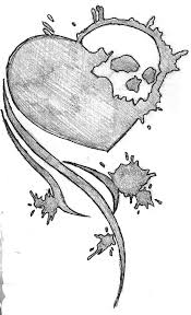 Skull Heart By Icemo On Deviantart Skulls Drawing Skull Drawing Skull Drawing Sketches