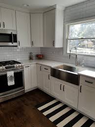 White Kitchen Cabinets Stainless Steel Farmhouse Sink Kitchen Color White Concrete Countertops Kitchen Kitchen Renovation