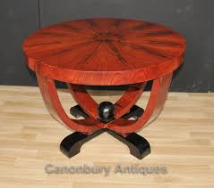 Plated iron, engineered wood, paper veneer Art Deco Round Side Table Rosewood Coffee Tables Vintage Furniture
