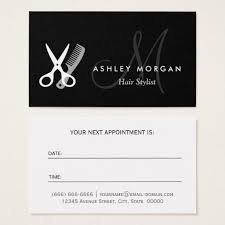 Black White Monogram Hair Hairstylist Appointment Zazzle Com Salon Business Cards Business Cards Hair Salon Hairstylist Business Cards