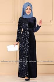 Modaselvim Elbise Pul Payetli Kadife Tesettur Elbise Pl6009 Laci Hijab Style Dress Hijab Fashion Dresses