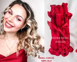 SMALL Heatless Curls Hair Curler, Mulberry Silk Hair Curling Ribbon SET, No  Fizz Mini Tie Short to Long Hair, No Heat Hair Soft Curl Wand