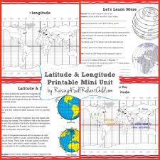 Free Printable Mini Unit Latitude And Longitude For Kids Geography Lessons 4th Grade Social Studies Social Studies Maps