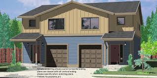 D 598 Duplex House Plans Seattle House Plans Duplex Plans With Garage 3 Duplex House Plans Duplex Floor Plans Duplex House