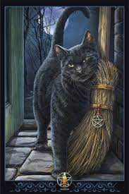 1218 Brush With Magic Poster Etsy In 2021 Black Cat Art Cat Art Cats
