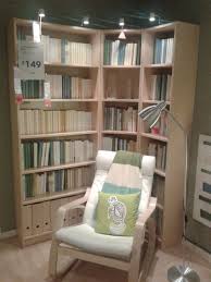 Study Billy Corner Bookshelves And Poang Chair Living Room Chair Decor Stairs In Living Room Home Decor