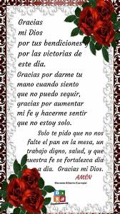 Gracias Mi Dios Christian Devotions Inspirational Prayers God Prayer