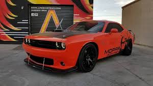 Matte Black 1970 Dodge Challenger Dodge Challenger Fully Loaded 1 Kw Adjustable Springs 2 Apr Carbon Splitter W Rods 3 Custom Scatpack Grap Vinyl Graphics Racing Stripes Dodge Challenger