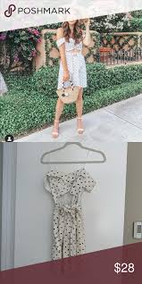 Black And White Polka Dot Dress Off The Shoulder Wayf Polka Dot Dress Xs Polka Dot Dress Dot Dress Dresses Xs