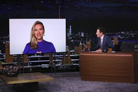 After months of hosting the tonight show from home, fallon returned to 30 rockefeller center to tape his show on a real soundstage, and was joined by new york. First Look Scarlett Johansson Questlove Graham Kay Appear On Monday S Tonight Show Starring Jimmy Fallon