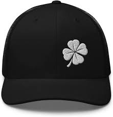 RIVEMUG Lucky Clover Collection | Premium Trucker Hat | Embroidered 4 Leaf  Irish Lucky Ban Clover Wish Me Luck Shamrock Baseball Cap at Amazon Men's  Clothing store