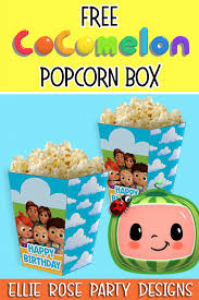 Please contact us if you want to publish a cocomelon wallpaper on our site. Free Cocomelon Popcorn Boxes Ellierosepartydesigns Com