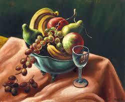 Thomas Hart Benton (1889-1975) | Still Life with Pink Cloth (Fruit ...