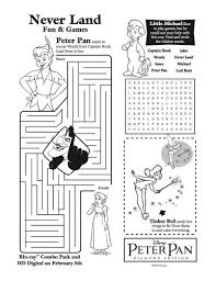 Disney Peter Pan Tinker Bell Printable Activity Sheet Disney Activities Peter Pan Crafts Peter Pan
