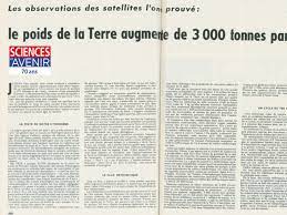 6 000 milliards de milliards de tonnes masse de la terre. 70 Ans De Sciences Et Avenir Le Poids De La Terre Augmente De 3 000 Tonnes Par Jour Sciences Et Avenir
