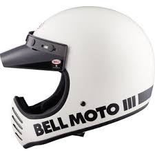 Bell Moto 3 Gloss White Classic Motocross Helmet