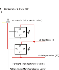 Schaltplan Relaisschaltungen Fur Fern Und Abblendlicht Networksvolvoniacs Org