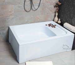 Freistehende badewanne wanne standbadewanne mit armatur 180 x 80 vicenza603. Tiefe Duschwanne Rechteck 120 X 80 X 26 X 40 5 Cm Mit Sitz Roni Ecolam