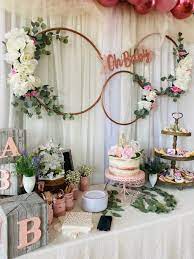 Easy Diy Floral Hoop Tutorial Girl Baby Shower Decorations Baby Shower Decorations Baby Shower Diy
