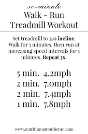 30 minute run walk treadmill workout