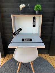 Office Desk 21 5 Monitor Desk Folding Desk Space Saving Desk Secretary Desk Floating Desk Plywood Table Wall Mounted Desk Home Office In 2020 Space Saving Desk Floating Desk Folding Desk