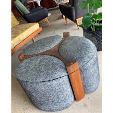 The Ever Popular Fondue Table By Th Brown Fully Restored And Upholstered In Modern Coffee Table Styling Retro Coffee Tables Mid Century Modern Coffee Table