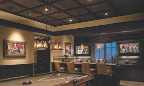 Custom Finish And Pattern On Tin Ceiling Tiles In This Classic Game Room Billiard Room Billiards Room Decor Pool Table Room