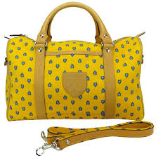 Sac De Voyage Provencal Cuir Jaune Petit Modele Tradition De Provence