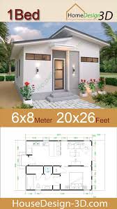 Studio House Plans 6x8 Shed Roof Free Download The House Has Car Parking And Garden Living Room Dining Ro Small House Design House Plans Tiny House Design