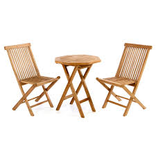 Ein zeitloser klassiker unter den tischen im garten oder auf der terrasse ist ein gartentisch aus bestens der witterung halten z.b. Divero 3tlg Balkonset Klappstuhl Tisch Teakholz Garten Set Sitzgarnitur O60cm