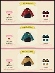 Star Trek The Next Generation Starfleet Uniforms Animalcrossingdesign Animal Crossing Qr New Animal Crossing Animal Crossing