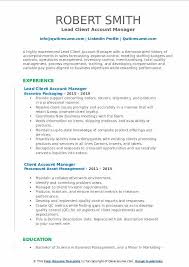Account manager job description template. Client Account Manager Resume Samples Qwikresume