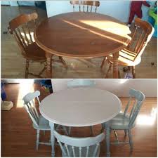 Painted Table And Chairs Fusion Mineral Paint In Inglenook And Champlain Fusion Paint Painted Kitchen Tables Painted Table