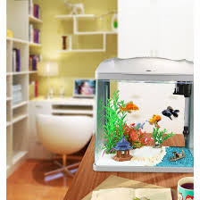 Aquarium used to separate dining room from living room. Lazy Fish Tank Mini Household Glass Tank Living Room Small Fish Tank Shopee Singapore