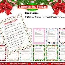 This is a bible trivia game that can be used with many grades, . Printable Christmas Party Game Pack Christmas Game Bundle Etsy